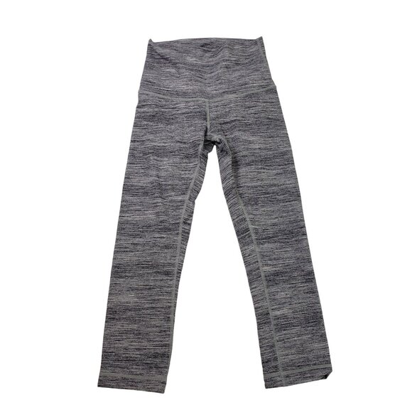 Lululemon Heathered Gray Crop Leggings Size 4 - Picture 1 of 6